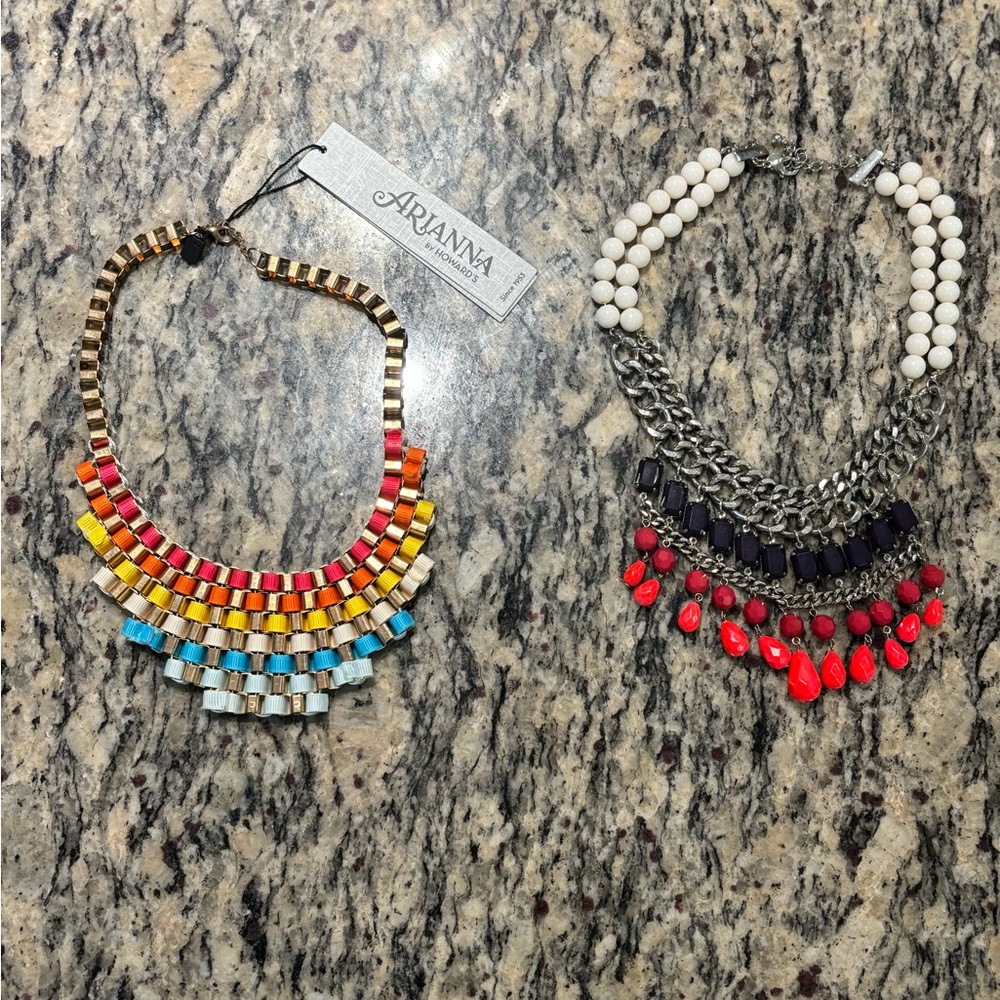 2 super cute necklaces all different looks.